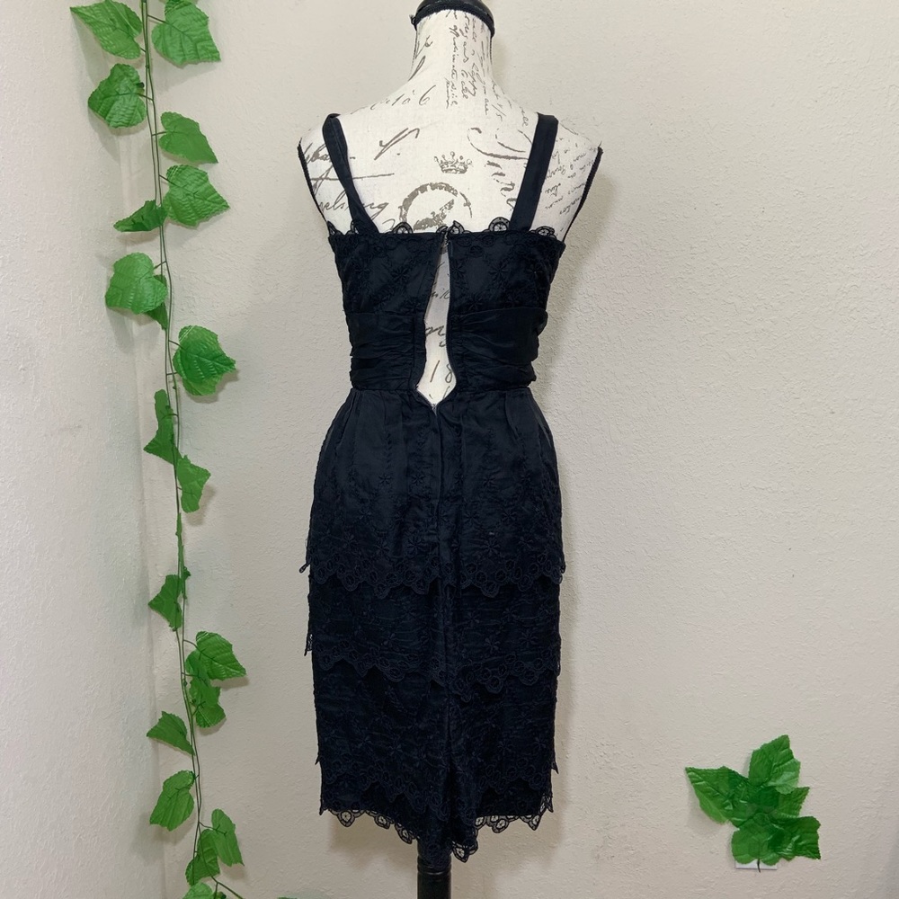 Vintage Sa’Bett 1950’s Eyelet Lace Black Dress 🍀 - Picture 7 of 8